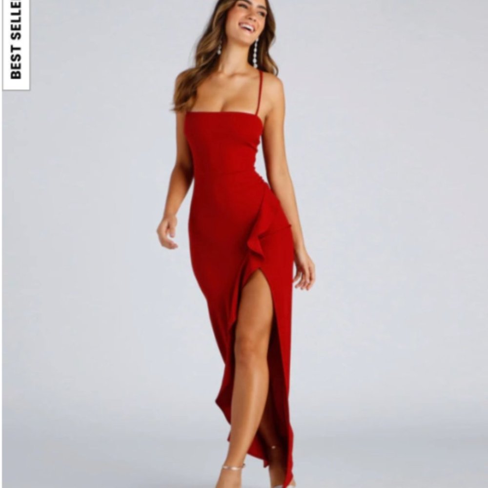 Tiffany Sleeveless High Slit Formal Dress from Windsor